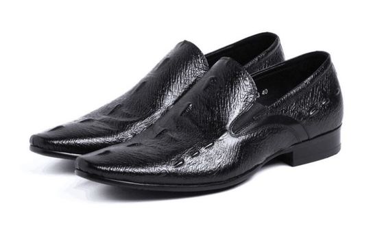 Tamaño normal, calzado de vestir de cuero de hombre, zapatos de ocio con punta.