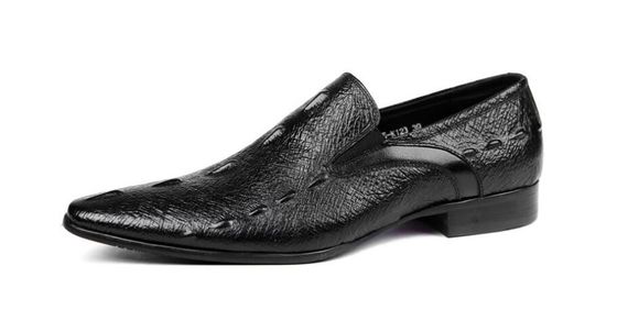 Tamaño normal, calzado de vestir de cuero de hombre, zapatos de ocio con punta.