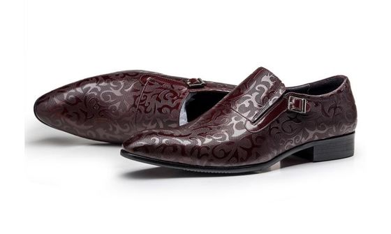 Zapatos de cuero para hombres de Python, zapatos de vestido clásicos con grabado de serpiente exótica.