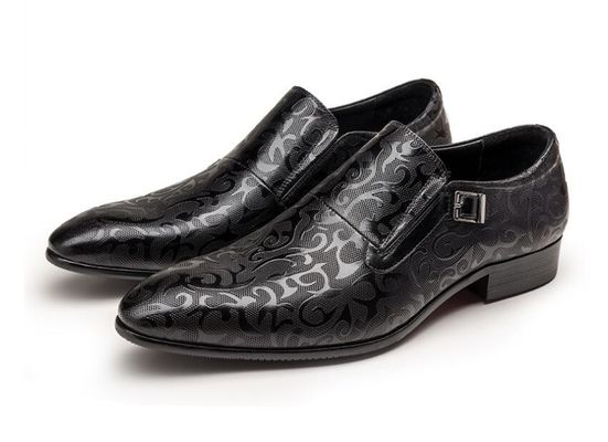 Zapatos de cuero para hombres de Python, zapatos de vestido clásicos con grabado de serpiente exótica.
