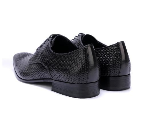 Todo tejido, brillante, de verdadero cuero para hombre, zapatos, zapatos de cuero Oxford, zapatos para hombres.