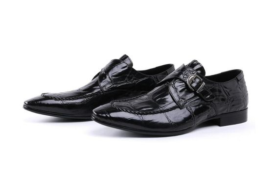 Brogues de cuero brillante hechos a mano zapatos de negocios marrones formales para el uso de fiestas nocturnas