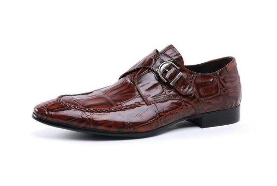 Brogues de cuero brillante hechos a mano zapatos de negocios marrones formales para el uso de fiestas nocturnas