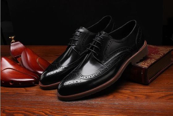 Estilo clásico Derby Negro, zapatos de vestir, retro hombre, vestido Oxford