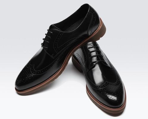 Estilo clásico Derby Negro, zapatos de vestir, retro hombre, vestido Oxford