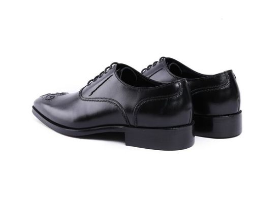 Verdaderos zapatos de Derby de costura de piel para hombres, zapatos de Goodyear hechos a mano.