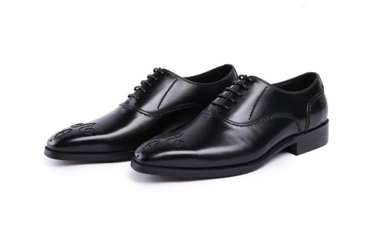 Verdaderos zapatos de Derby de costura de piel para hombres, zapatos de Goodyear hechos a mano.