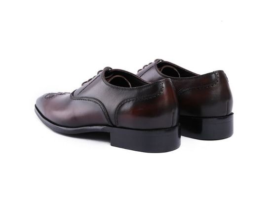 Verdaderos zapatos de Derby de costura de piel para hombres, zapatos de Goodyear hechos a mano.