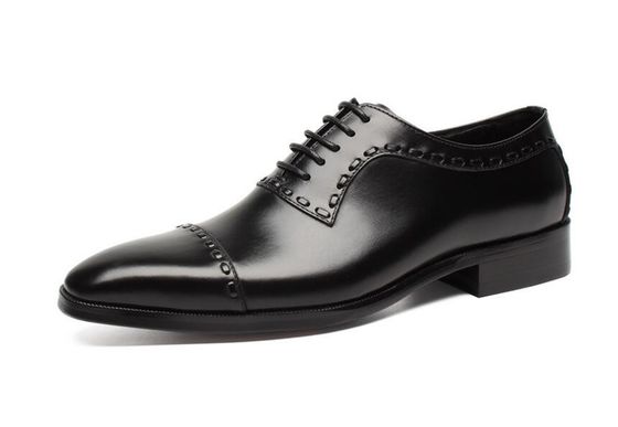 Cuero de primavera / otoño vestido de novia de hombres zapatos de moda de hombres Goodyear suelas Oxford