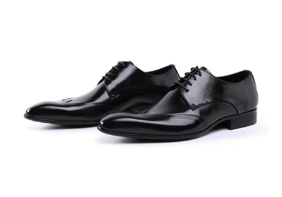 Brogue personalizado Marrón, calzado de cuero, vestido cómodo para hombres.