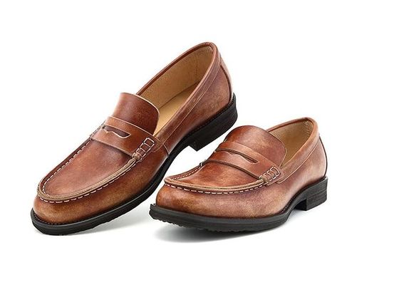 Hombres transpirables, zapatos de piel de verdad.