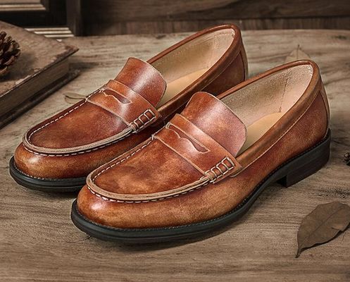 Hombres transpirables, zapatos de piel de verdad.