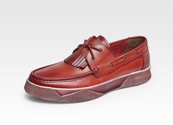 Retro Casual Hombres zapatillas planas Hombres de cuero personalizados zapatillas de conducción con toalla