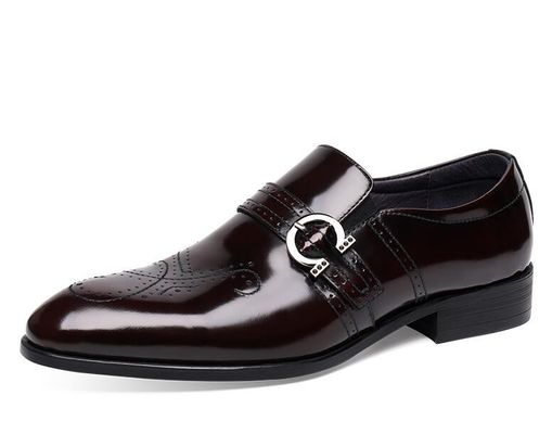 Calzado confortable de hombre con cordones de monje italiano negro Calzado de hombre