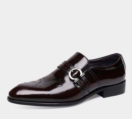 Calzado confortable de hombre con cordones de monje italiano negro Calzado de hombre