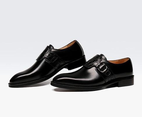 Lujo hombre Monje zapatos con correa / zapatos de cuero genuino puro estilo italiano Loafer para hombres