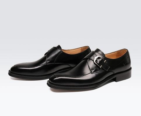 ODM zapatos de vestir de cuero genuino de Oxford / lujoso hombre zapatos con correa de monje con talón de 3 cm