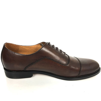 Dedo punzante de cuero genuino hombre vestido de cuero zapatos de trabajo fiesta de bodas