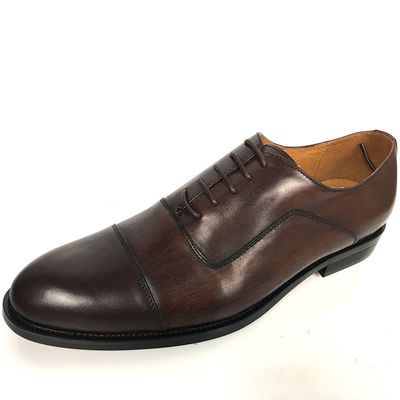 Dedo punzante de cuero genuino hombre vestido de cuero zapatos de trabajo fiesta de bodas