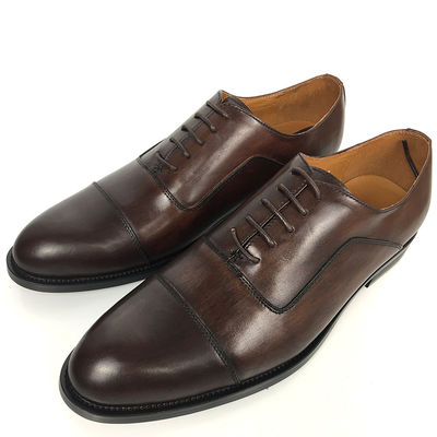 Dedo punzante de cuero genuino hombre vestido de cuero zapatos de trabajo fiesta de bodas