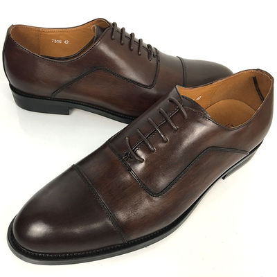 Dedo punzante de cuero genuino hombre vestido de cuero zapatos de trabajo fiesta de bodas