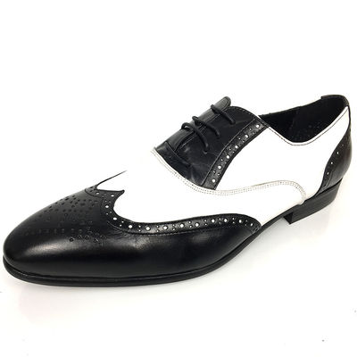 Negocio de los hombres de vestido de novia zapatos / hombres tejidos de cuero de cordones hasta zapatos