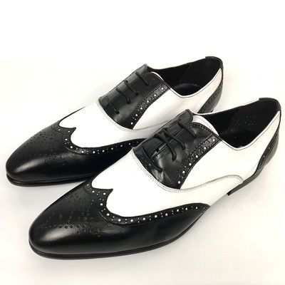 Negocio de los hombres de vestido de novia zapatos / hombres tejidos de cuero de cordones hasta zapatos