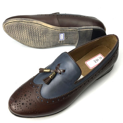 Mocasins de cuero para hombres zapatos / zapatillas de hombre de cuero real