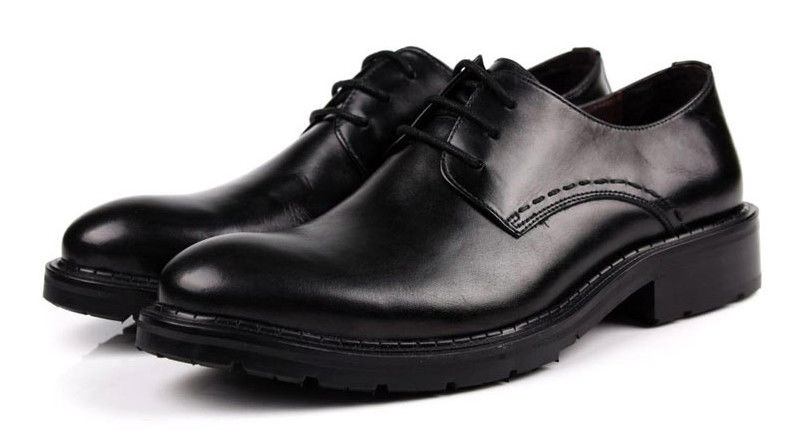 Calzado hecho a mano, hombre, encaje negro, zapatos cómodos con plataformas gruesas.