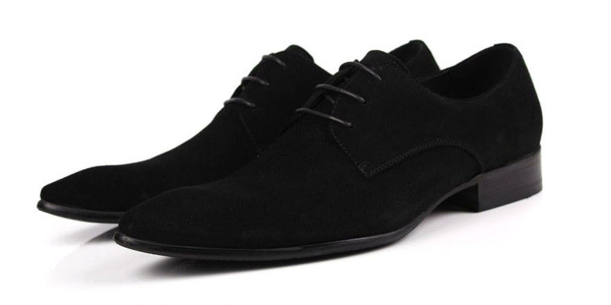 Clásico PU Suede Upper Hombres Calzado formal Calzado Oxford Style Hombres Calzado casual negro