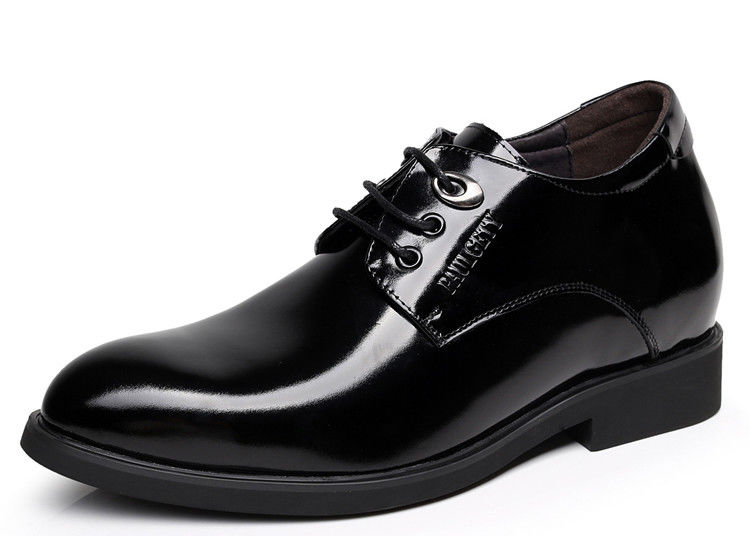 Calzado de hombre de ascensor negro de Oxford con cordones
