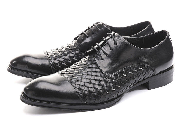 Negocios BV Oxford, zapatos de vestir casual para hombres, zapatos negros de encaje para la fiesta.