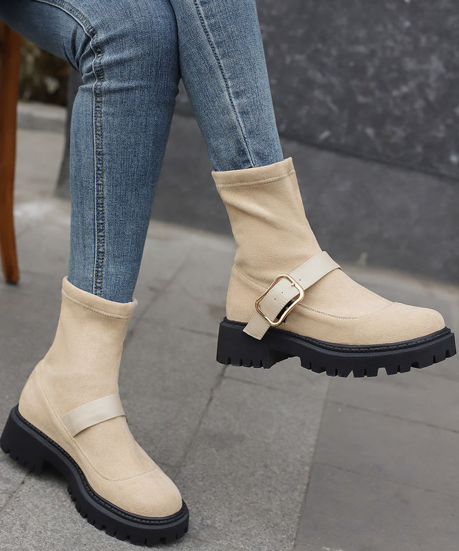 Hecho en Italia Botas de cuero femenino de cuero genuino de talón alto y bajo