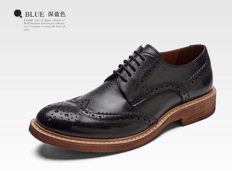 Hombre hecho a mano, calzado de cuero, zapatos de corte, zapatos de corte, zapatos de corte.
