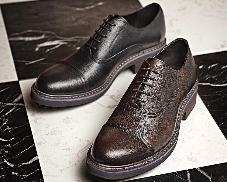 Calzado de cuero de hombre de ropa formal de tejido Elegante calzado de Goodyear con zapatos con dos dedos de punta