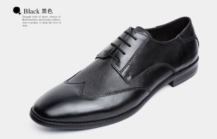 Anti-deslizante Italia zapatos Oxford hechos a mano, de cuero de grano completo para hombres zapatos formales marrones
