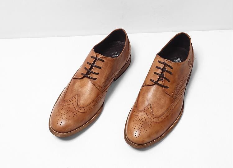 Zapatos de cuero genuino, de hombre negro, zapatos de Oxford, zapatos clásicos, zapatos con cordones.