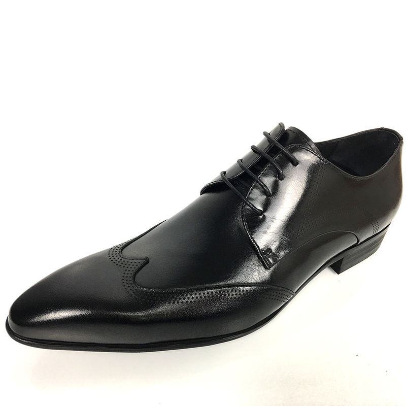 2018 último estilo de calidad de cuero de lujo marca hombre cordón vestido formal zapatos 2018 fábrica estilo de moda caliente hombre de cuero