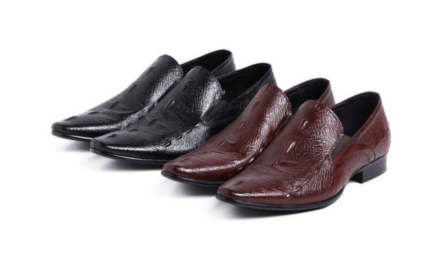 Tamaño normal, calzado de vestir de cuero de hombre, zapatos de ocio con punta.