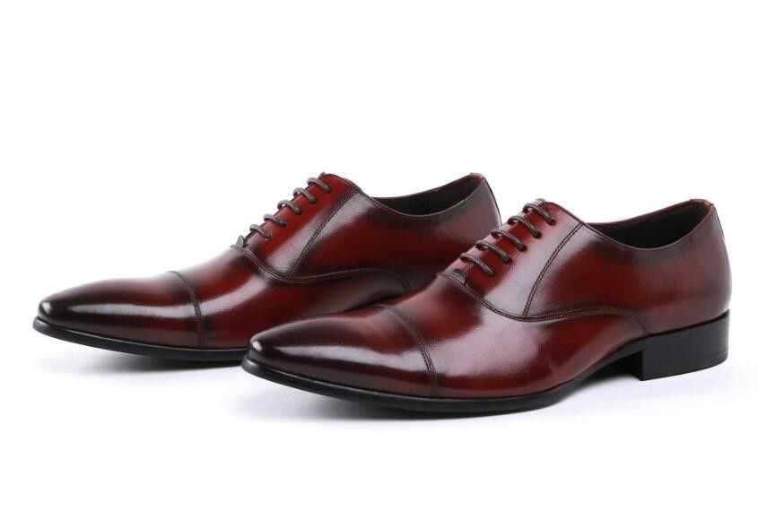 Cerimoniales del ejército de Oxford Cuero rojo Oficiales militares Hombres zapatos 39-45# tamaño
