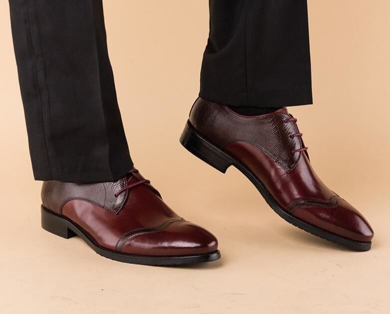 Hecho a mano, de cuero genuino, zapatos de vestir para hombres, zapatos de cuero casual para bodas o fiestas