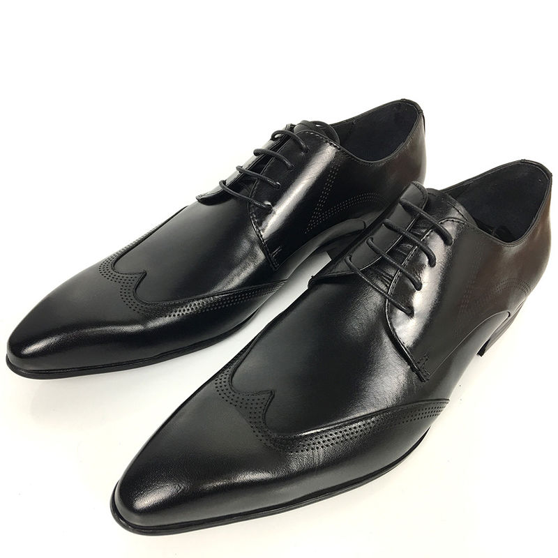 Europa Tamaño 39 - 47 Sapatos de vestido de novia de hombre / zapatos de cuero con cordones Brogue