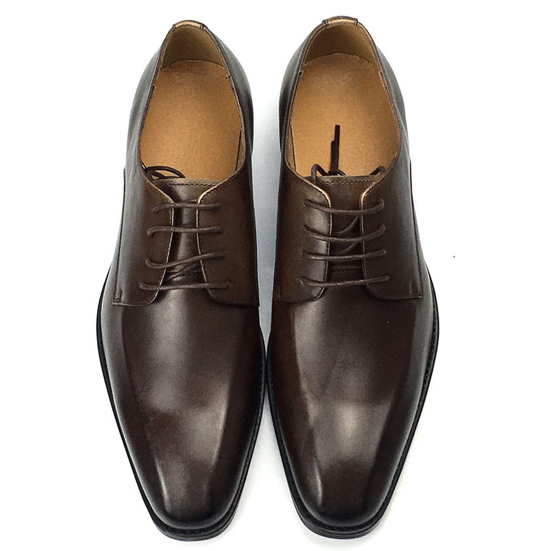 Color marrón Hombres Calzado Casual de cuero Talón bajo Calzado Alturas Negocios Estilo